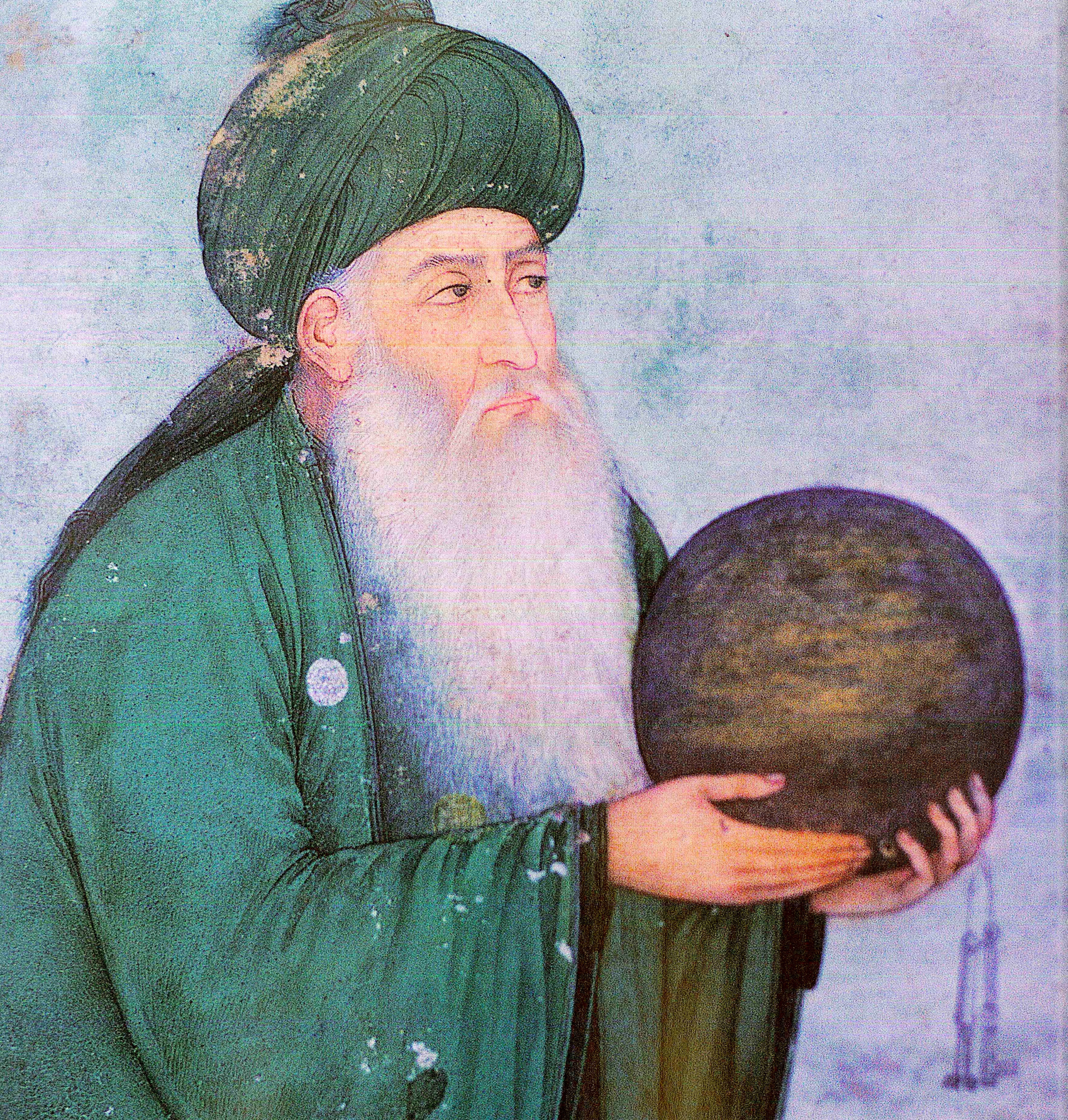 Al-Khidr, figura del Corano, Miniatura Moghul, sec. XVIII